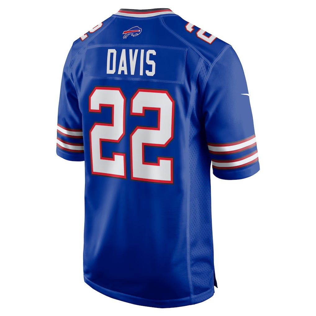 B.Bills #22 Ray Davis Royal Fedasgoge Game Jersey