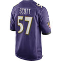 B.Ravens #57 Bart Scott Purple Fedasgoge Game Retired Player Jersey