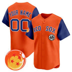 Custom Boston Red Sox x Dragon Ball Royal Orange Fedasgoge Vapor Premier Limited Jersey - All Stitched