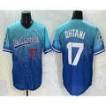 Los Angeles Dodgers #17 Shohei Ohtani Blue Fedasgoge 2025 City Connect Limited Stitched Jersey