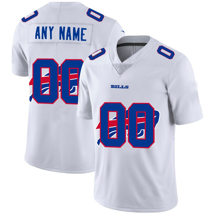 Custom B.Bills White Fedasgoge Team Big Logo Vapor Untouchable Limited Jersey