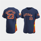 Houston Astros #23 Michael Brantley Navy Fedasgoge 60th Anniversary Flex Base Stitched Jersey