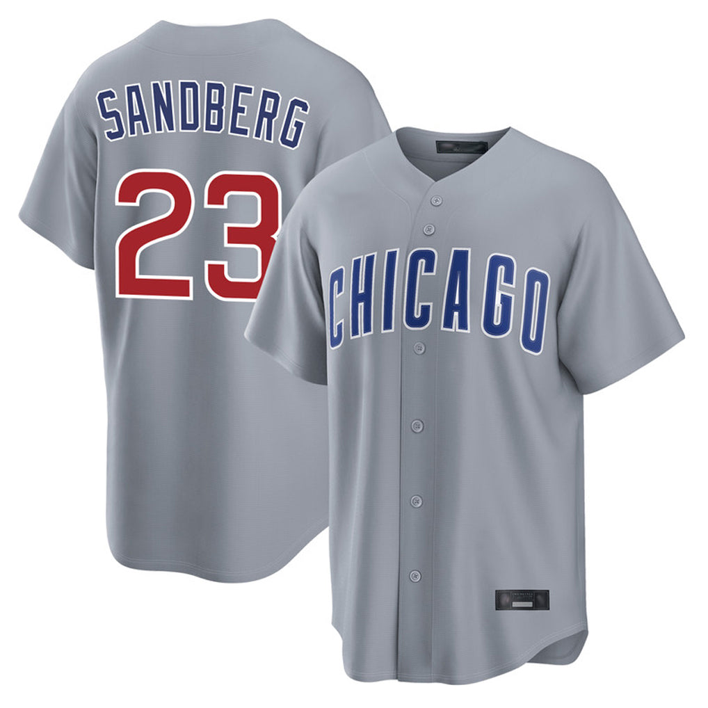 Chicago Cubs #23 Ryne Sandberg Player Gray Fedasgoge Home Game Stitched Jerseys