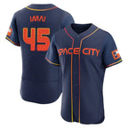 Houston Astros #45 Tatsuya Imai Player Navy Fedasgoge City Connect Limited Elite Home Stitched Jerseys