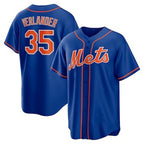 New York Mets #35 Justin Verlander Blue Fedasgoge Stitched Cool Base Jersey