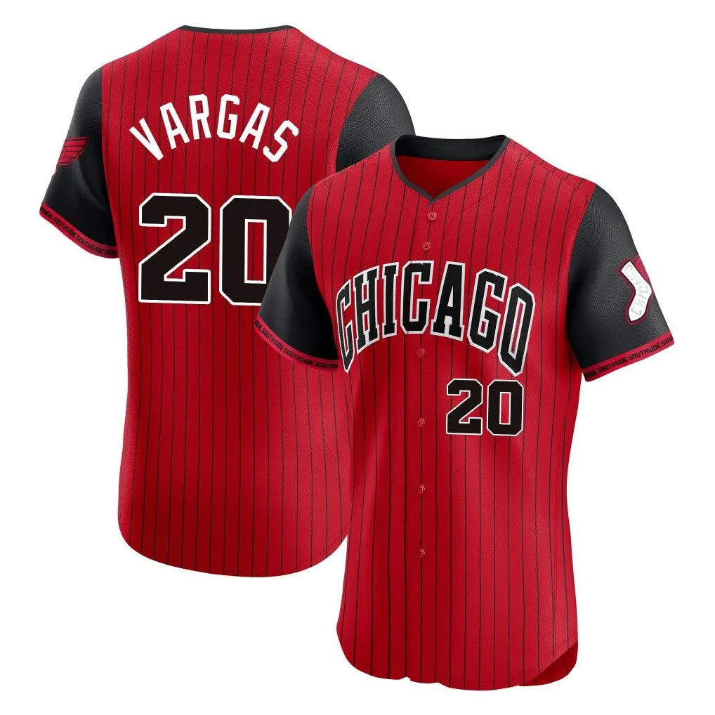 Chicago White Sox #20 Miguel Vargas Player Red Fedasgoge City Connect Limited Elite Home Stitched Jerseys