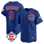 Chicago Cubs #3 Alex Bregman Player Royal Fedasgoge 150th Anniversary Limited Home Stitched Jerseys