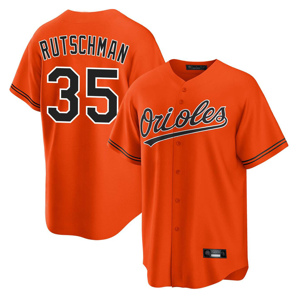 Baltimore Orioles #35 Adley Rutschman Player Orange Fedasgoge Home Game Stitched Jerseys
