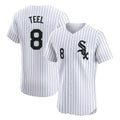 Chicago White Sox #8 Kyle Teel Player White Fedasgoge Stripe Limited Elite Home Stitched Jerseys