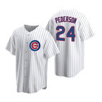 Chicago Cubs #24 Joc Pederson White Fedasgoge Replica Home Jersey