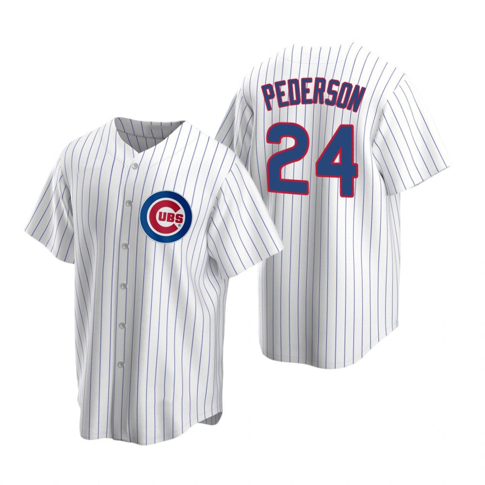 Chicago Cubs #24 Joc Pederson White Fedasgoge Replica Home Jersey
