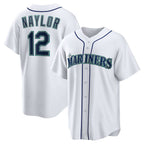Seattle Mariners #12 Josh Naylor White Fedasgoge Home Replica Jersey