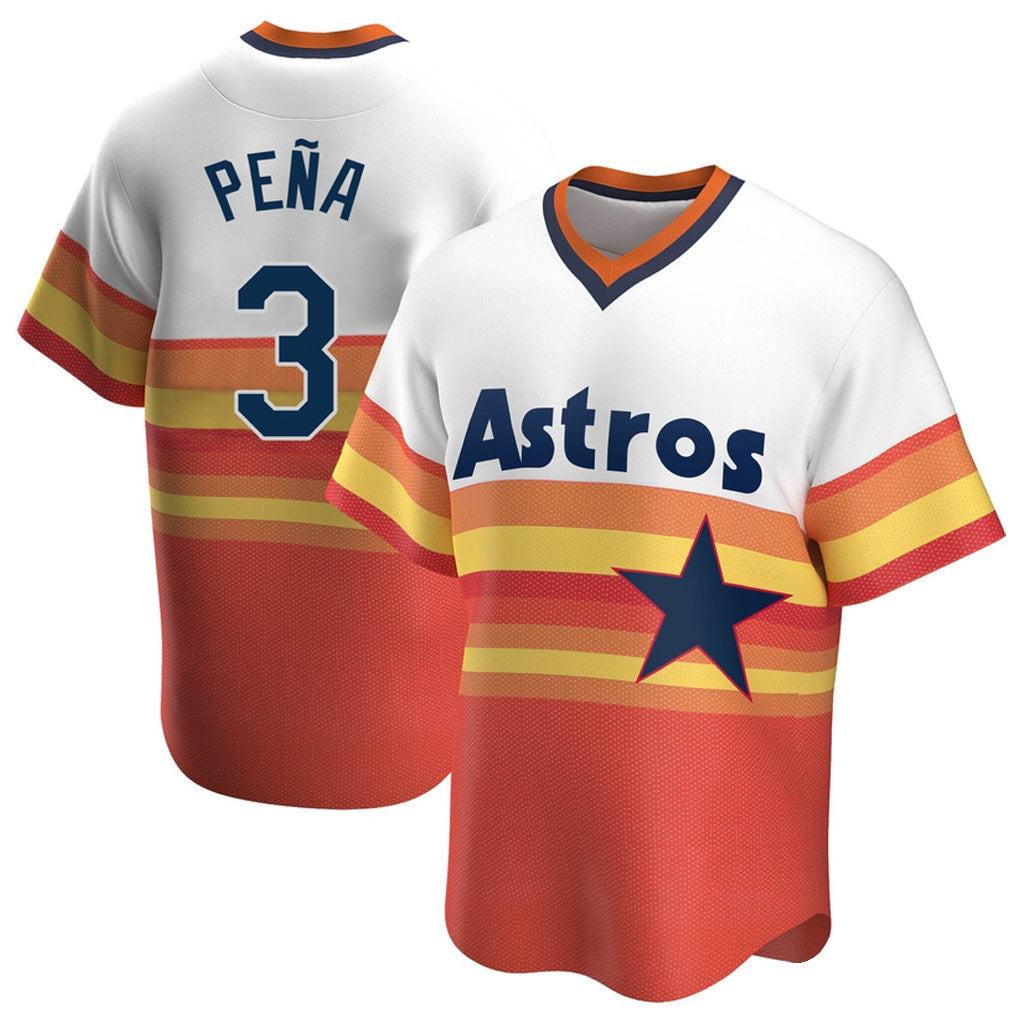 Houston Astros #3 Jeremy Pena Player Rainbow Cooperstown Collection Fedasgoge T-shirt Stitched Jerseys