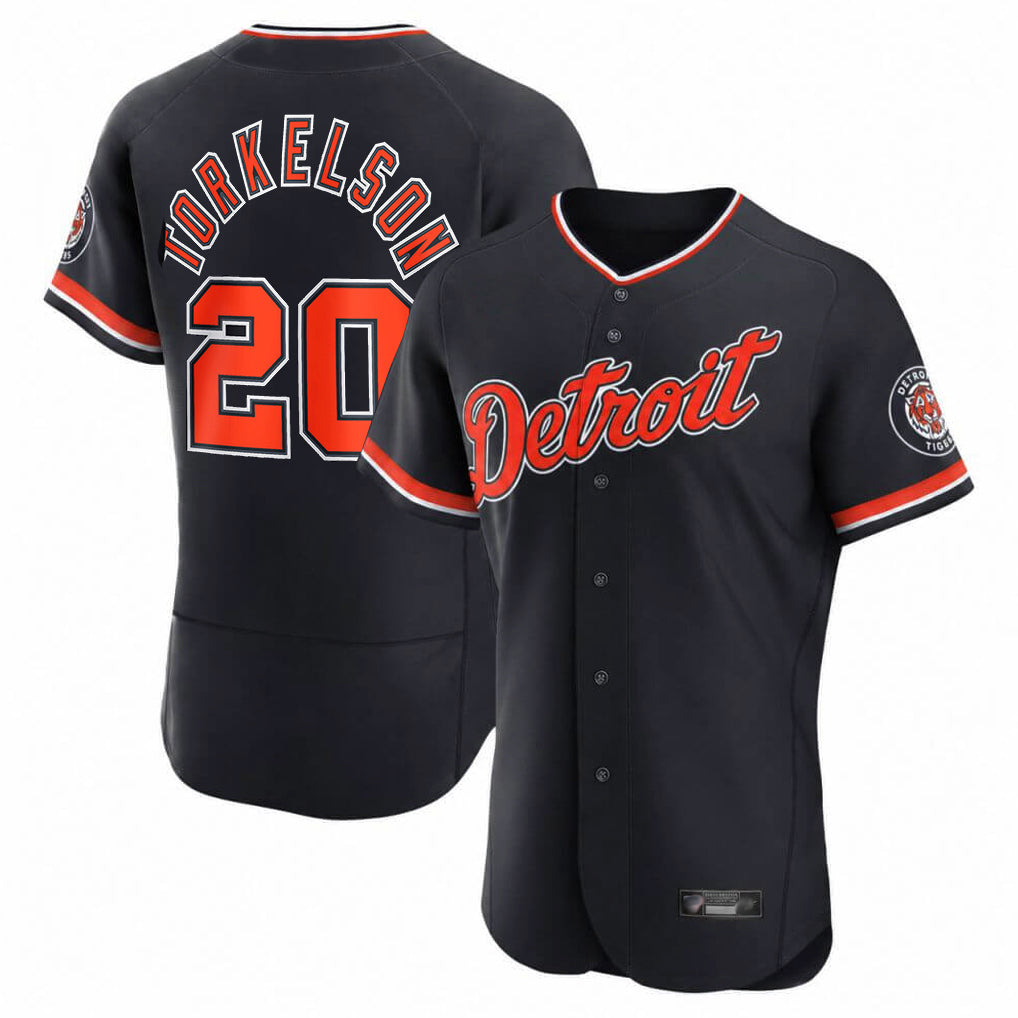Detroit Tigers #20 Spencer Torkelson Player Navy Fedasgoge Limited Elite Home Game Stitched Jerseys