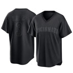 Cincinnati Reds #3 Ke'Bryan Hayes Player Black Fedasgoge T-shirt Game Home Stitched Jerseys