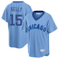 Chicago Cubs #15 Carson Kelly Player Blue Fedasgoge T-shirt Cooperstown Collection Limited Stitched Jerseys