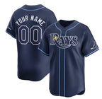 Custom Tampa Bay Rays Active Player Navy Fedasgoge Away Limited Stitched Jersey