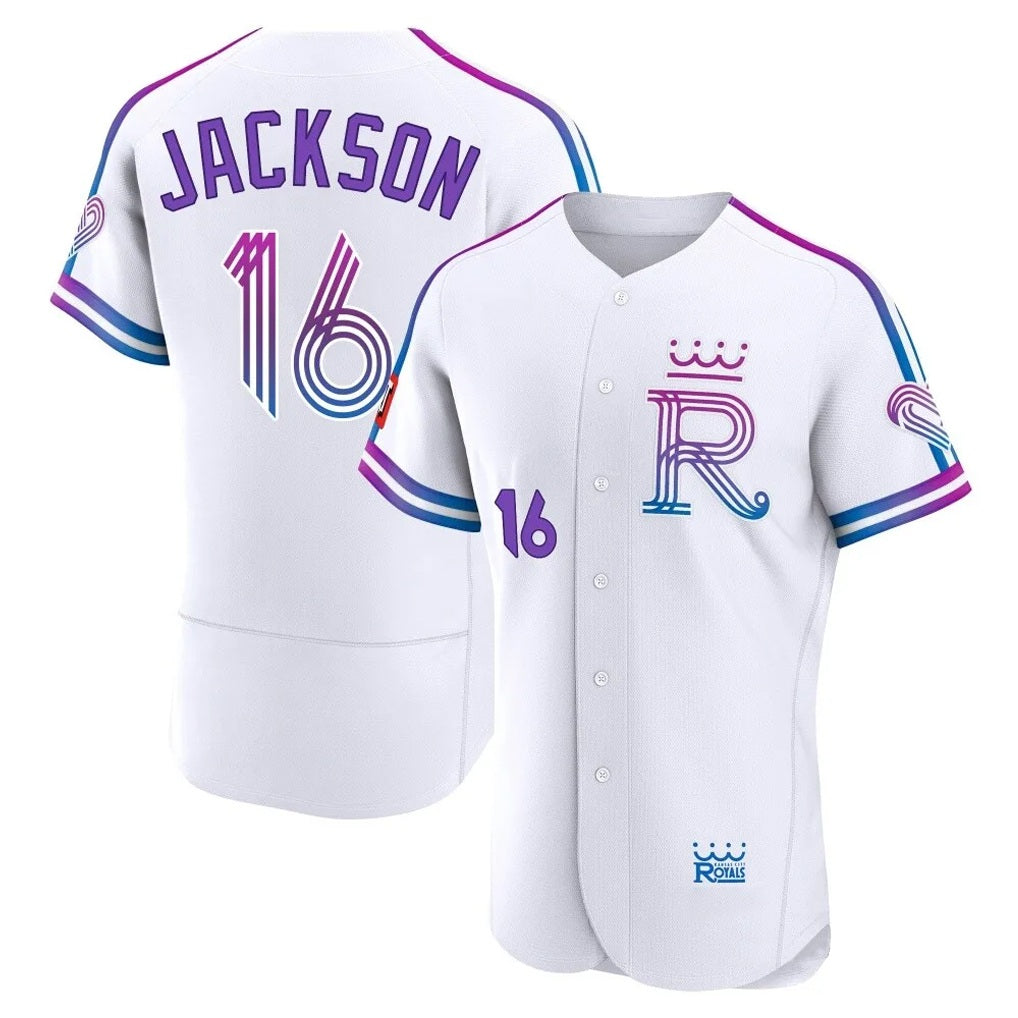 Kansas City Royals #16 Bo Jackson Player White Fedasgoge 2026 City Connect Limited Elite Home Stitched Jerseys