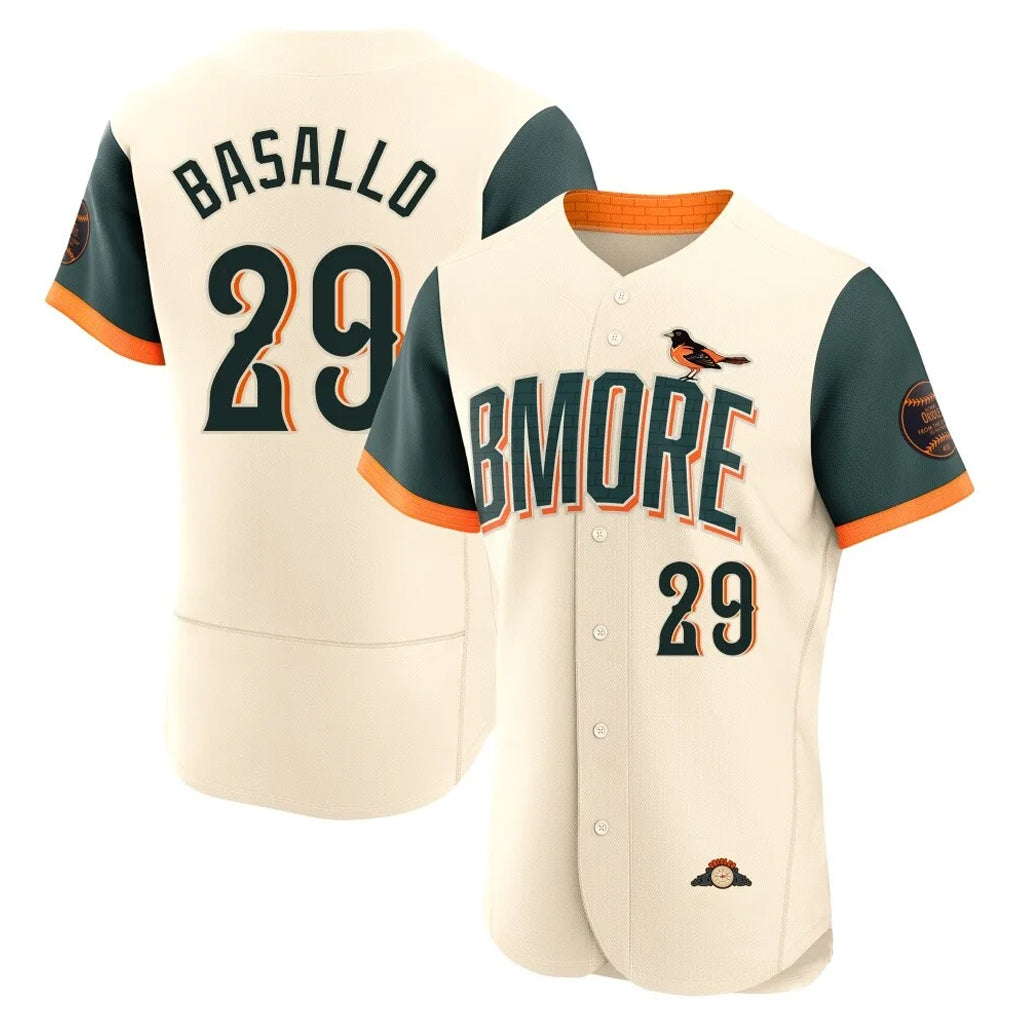 Baltimore Orioles #29 Samuel Basallo Player Cream Fedasgoge 2026 City Connect Limited Elite Home Game Stitched Jerseys