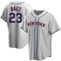 New York Mets #23 Javier Baez Gray Fedasgoge Replica Jersey