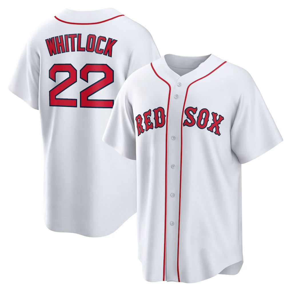 Boston Red Sox #22 Garrett Whitlock White Fedasgoge Home Replica Jersey