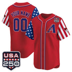Custom Arizona Diamondbacks America 250 Edition Vapor Premier Limited Red Fedasgoge Stitched Jerseys