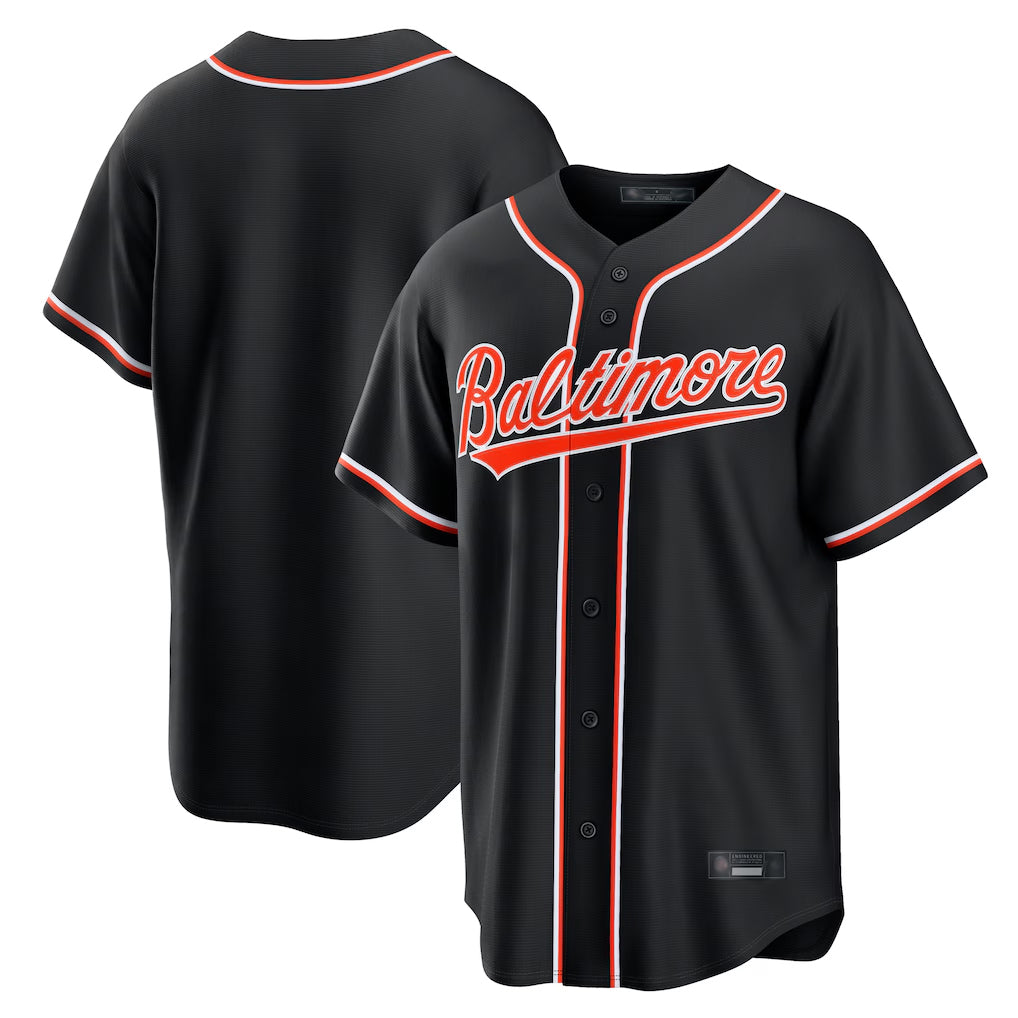 Baltimore Orioles Black Fedasgoge Out Fashion Home Game Blank Player Stitched Jerseys