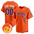 Custom New York Yankees x Dragon Ball Orange Fedasgoge Vapor Premier Limited Jersey - All Stitched