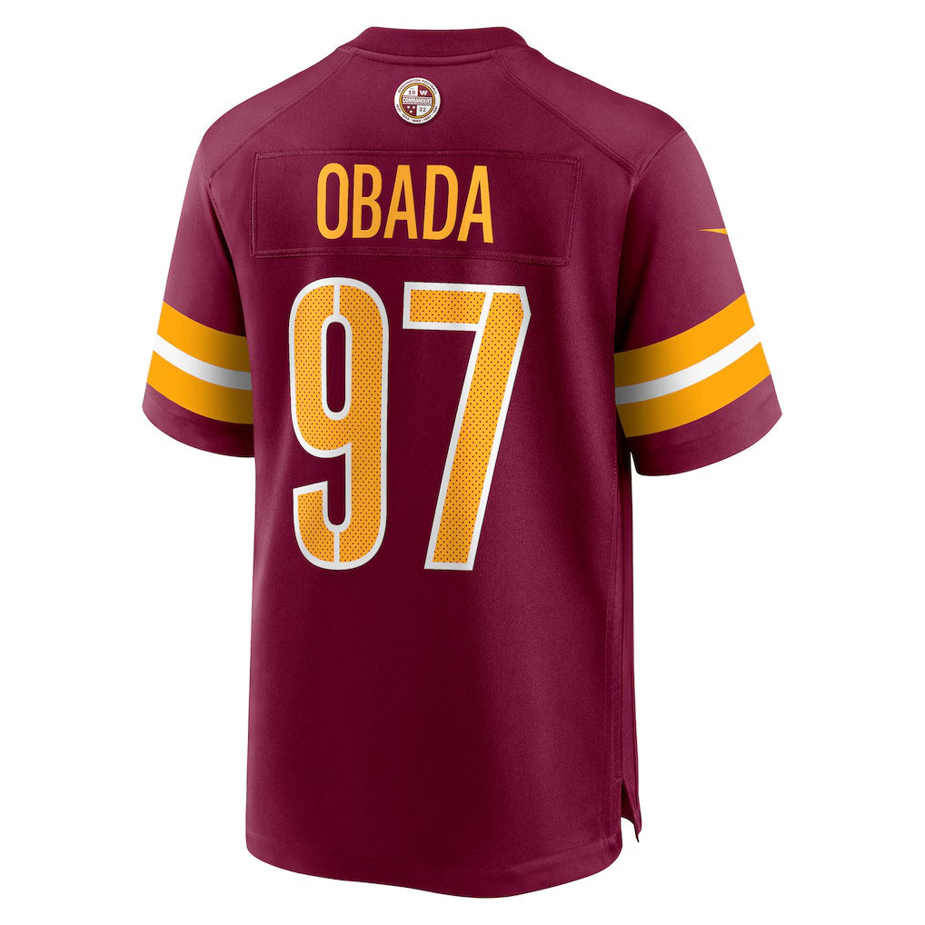 W.Commanders #97 Efe Obada Burgundy Fedasgoge Game Jersey