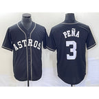 Houston Astros #3 Jeremy Pena Black Fedasgoge Cool Base Stitched Jersey