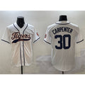 Detroit Tigers #30 Kerry Carpenter White Fedasgoge With Patch Cool Base Stitched Jersey