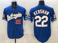Los Angeles Dodgers #22 Clayton Kershaw Royal Fedasgoge 2026 Gold Collection 9x & B2B Champs Patch Stitched Jersey