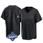 Los Angeles Dodgers #23 Kyle Tucker Player Black Fedasgoge World Series Meet Pitch Fashion T-shirt Stitched Jerseys