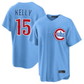 Chicago Cubs #15 Carson Kelly Player Light Blue Fedasgoge Home Game Stitched Jerseys