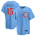 Chicago Cubs #15 Carson Kelly Player Light Blue Fedasgoge Home Game Stitched Jerseys