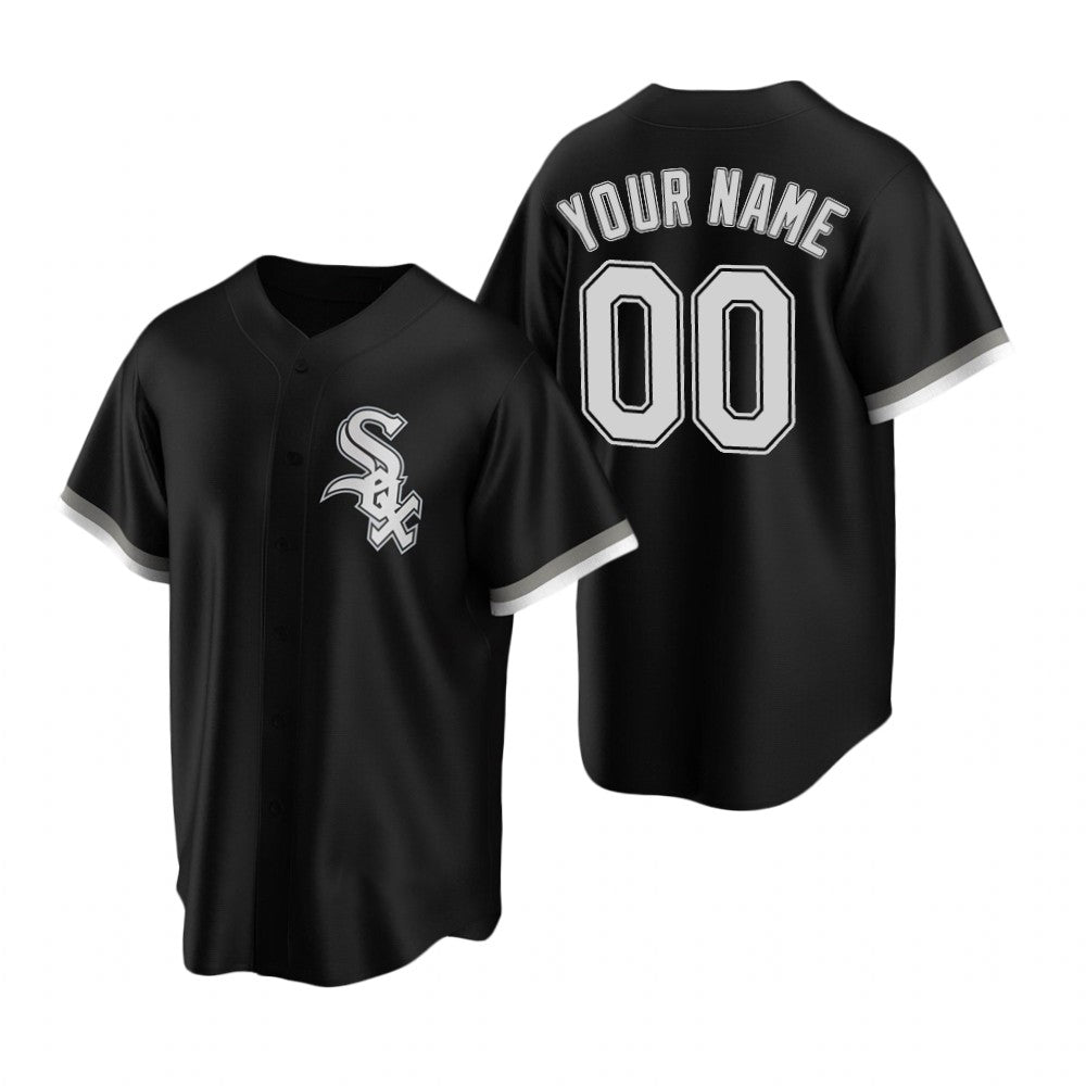 Custom Chicago White Sox Black Fedasgoge Stitched Cool Base Jersey