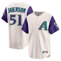 Arizona Diamondbacks #51 Randy Johnson Player Cream Fedasgoge Throwback Cooperstown Collection Limited Stitched Jerseys