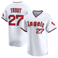 Los Angeles Angels #27 Mike Trout White Fedasgoge Alternate Limited Jersey