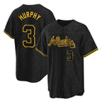 Atlanta Braves #3 Dale Murphy Player Black Fedasgoge Snake Skin City Home Game Stitched Jerseys