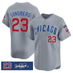 Chicago Cubs #23 Ryne Sandberg Gray Fedasgoge 'Ryne Sandberg Tribute' Vapor Limited V3 Stitched Jersey