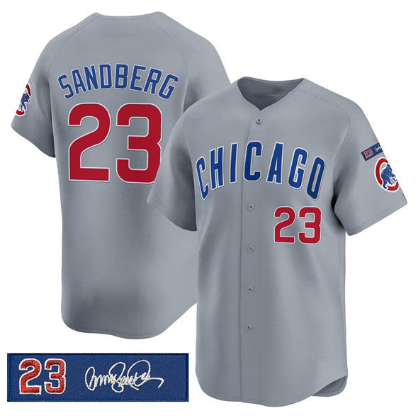 Chicago Cubs #23 Ryne Sandberg Gray Fedasgoge 'Ryne Sandberg Tribute' Vapor Limited V3 Stitched Jersey