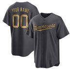 Custom Minnesota Twins Active Player Charcoal Fedasgoge 2022 All-Star Cool Base Stitched Jersey