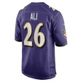 B.Ravens #26 Rasheen Ali Purple Fedasgoge Team Game Jersey