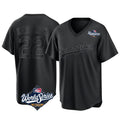Los Angeles Dodgers #22 Clayton Kershaw Player Black Fedasgoge World Series Pitch Fashion T-shirt Stitched Jerseys