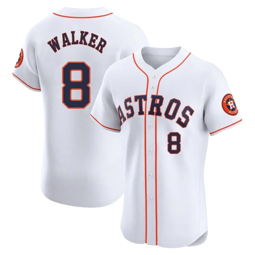 Houston Astros #8 Christian Walker Player White Fedasgoge Limited Elite Home Stitched Jerseys