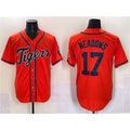 Detroit Tigers #17 Parker Meadows Orange Fedasgoge With Patch Cool Base Stitched Jersey
