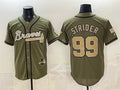 Atlanta Braves #99 Spencer Strider Olive Fedasgoge 2026 Armed Forces Day Stitched Jersey