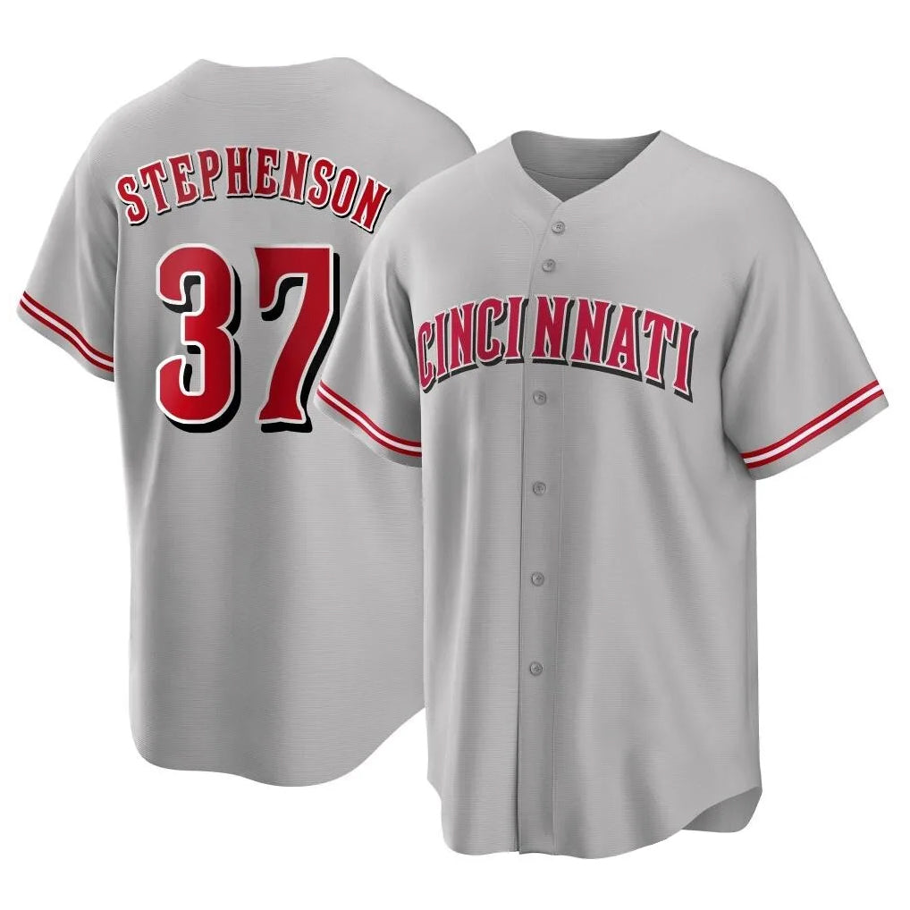 Cincinnati Reds #37 Tyler Stephenson Player Gray Fedasgoge Home Game Stitched Jerseys