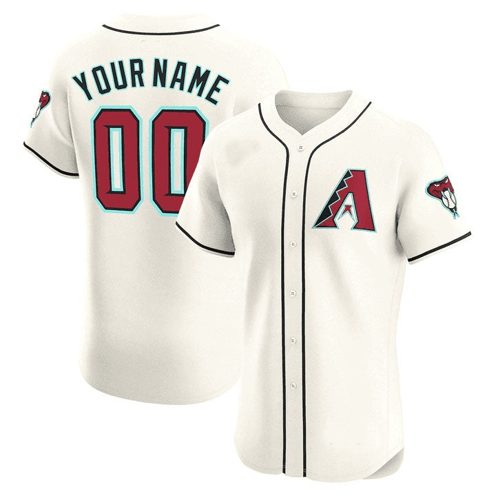 Custom Arizona Diamondbacks 2024 Flex Base Jersey ¨C Cream Fedasgoge