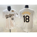 Los Angeles Dodgers #18 Yoshinobu Yamamoto White Gold Fedasgoge 2025 World Series Patch Limited Stitched Jersey